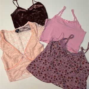 Bozzolo Brown Lace‎ Trim Camisole -Bundle-